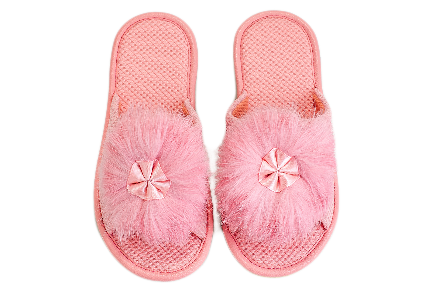 Опаковка: Детски отворени пантофи BELSTA от текстил с естествена козина/Size set: Kids' Open Slippers BELSTA from Textile with Natural Fur