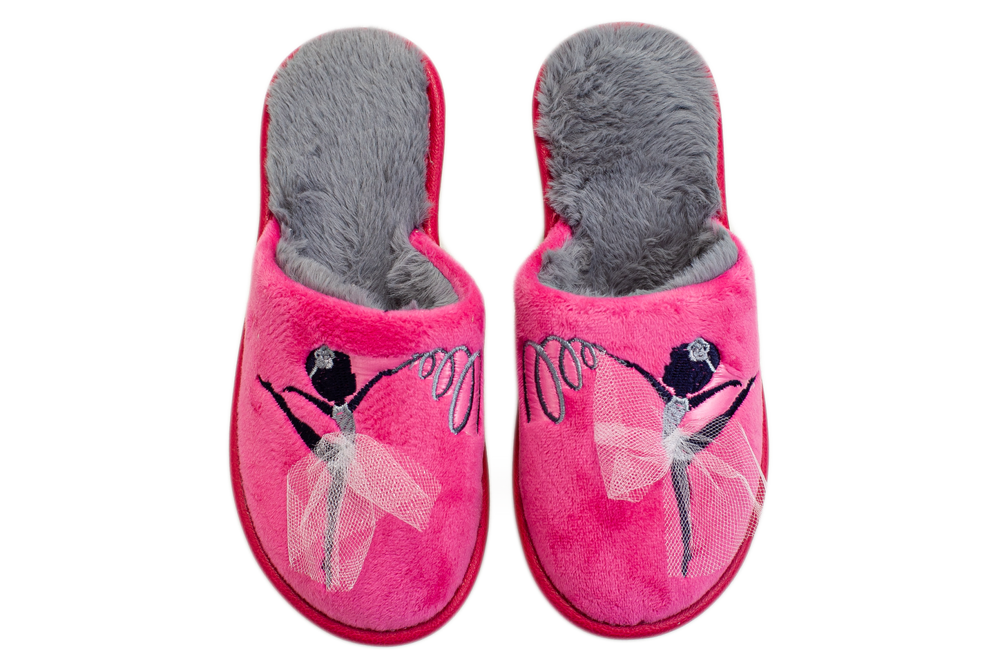 Детски затворени чехли BELSTA от розов велур/Children's Closed BELSTA Slippers in Pink