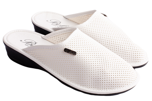 Опаковка: Дамски затворени пантофи BELSTA от перфорирана еко кожа/Size set: Women's Closed Slippers BELSTA from Perforated Eco-Leather