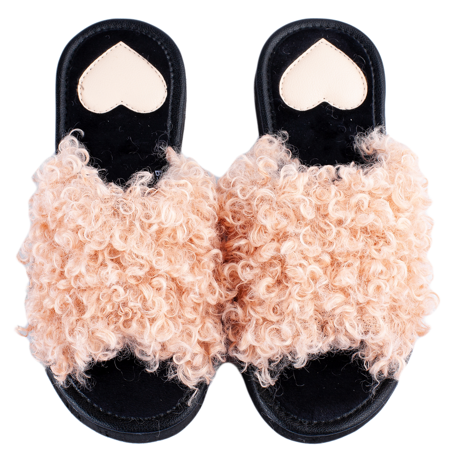 Дамски отворени чехли BELSTA от еко овча кожа/Women’s Open BELSTA Slippers in Eco-Sheepskin