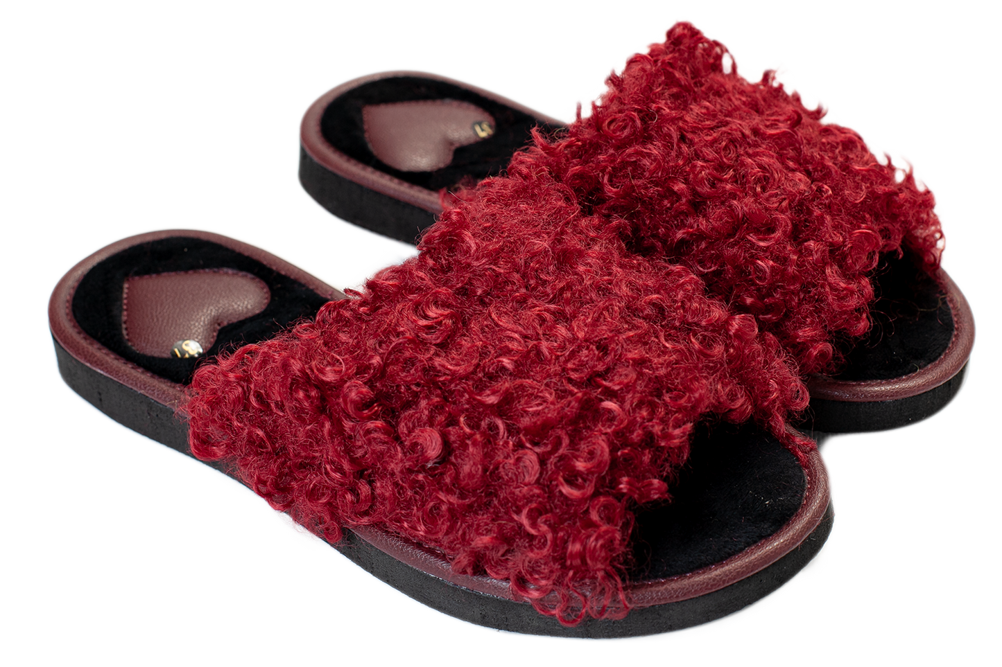 Дамски отворени чехли BELSTA от еко овча кожа/Women’s Open BELSTA Slippers in Eco-Sheepskin
