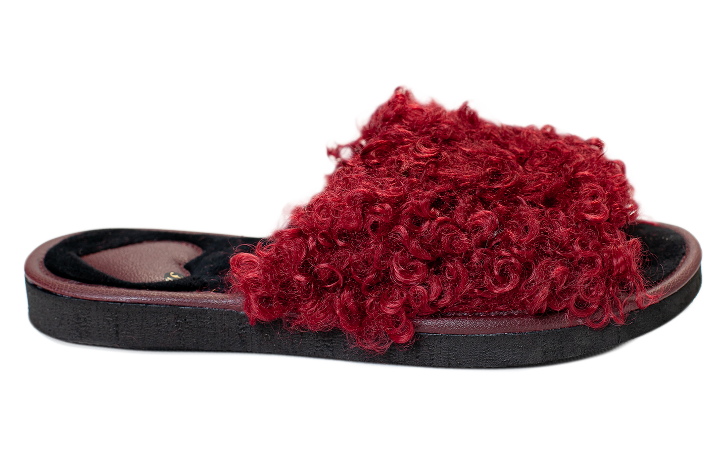 Дамски отворени чехли BELSTA от еко овча кожа/Women’s Open BELSTA Slippers in Eco-Sheepskin