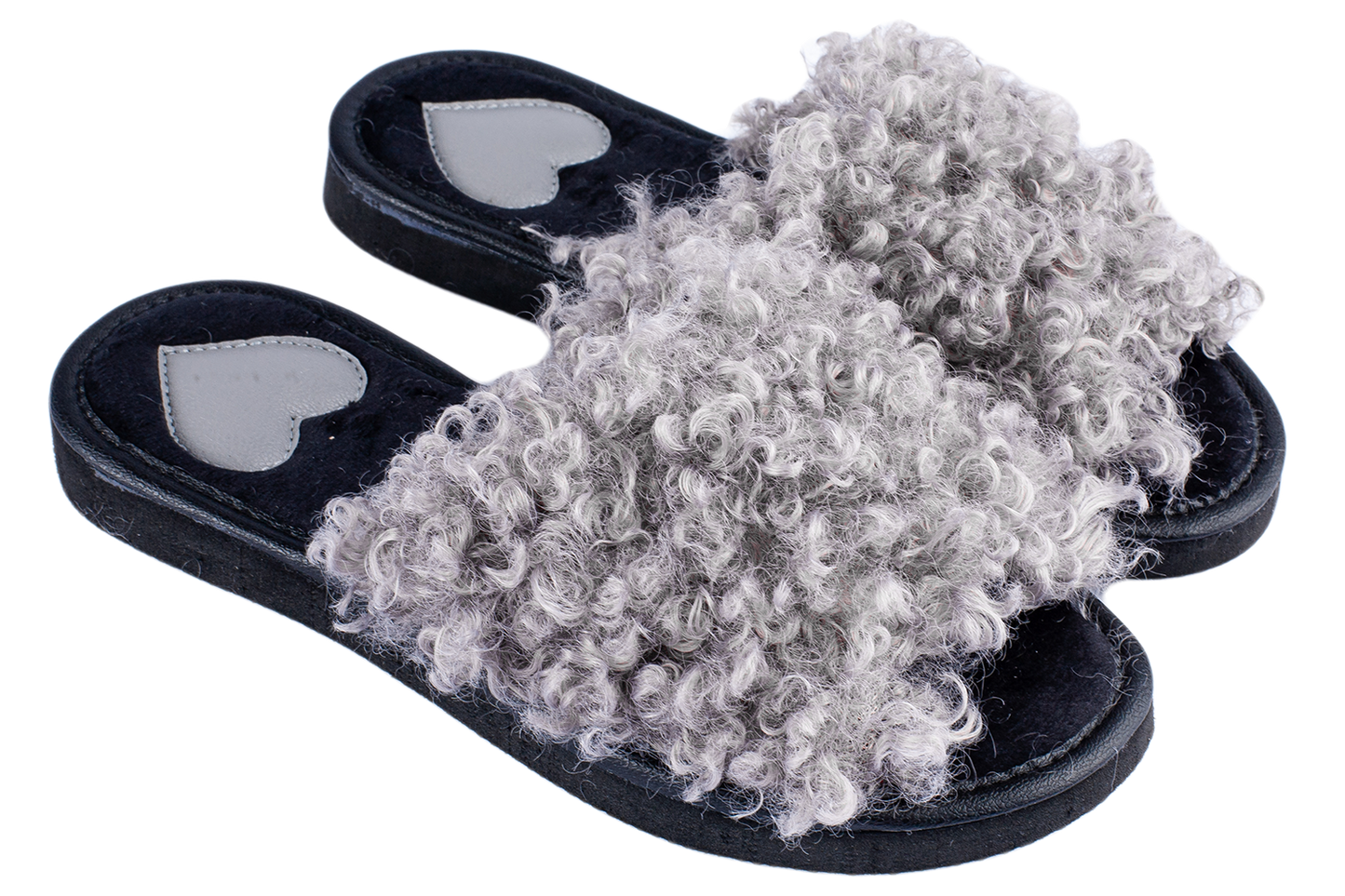 Дамски отворени чехли BELSTA от еко овча кожа/Women’s Open BELSTA Slippers in Eco-Sheepskin