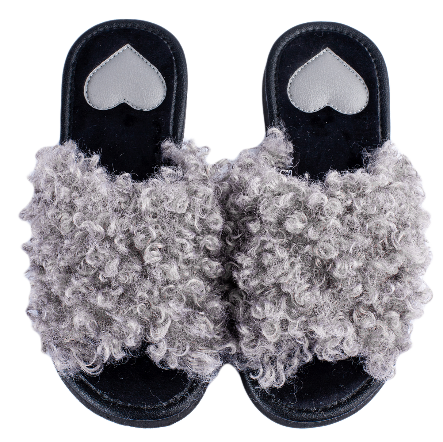 Дамски отворени чехли BELSTA от еко овча кожа/Women’s Open BELSTA Slippers in Eco-Sheepskin