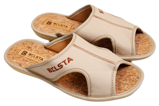 Опаковка: Дамски отворени пантофи BELSTA от еко кожа, украсени с бродери/Size set: Women's Open Slippers BELSTA from Eco-Leather, Decorated with Embroidery