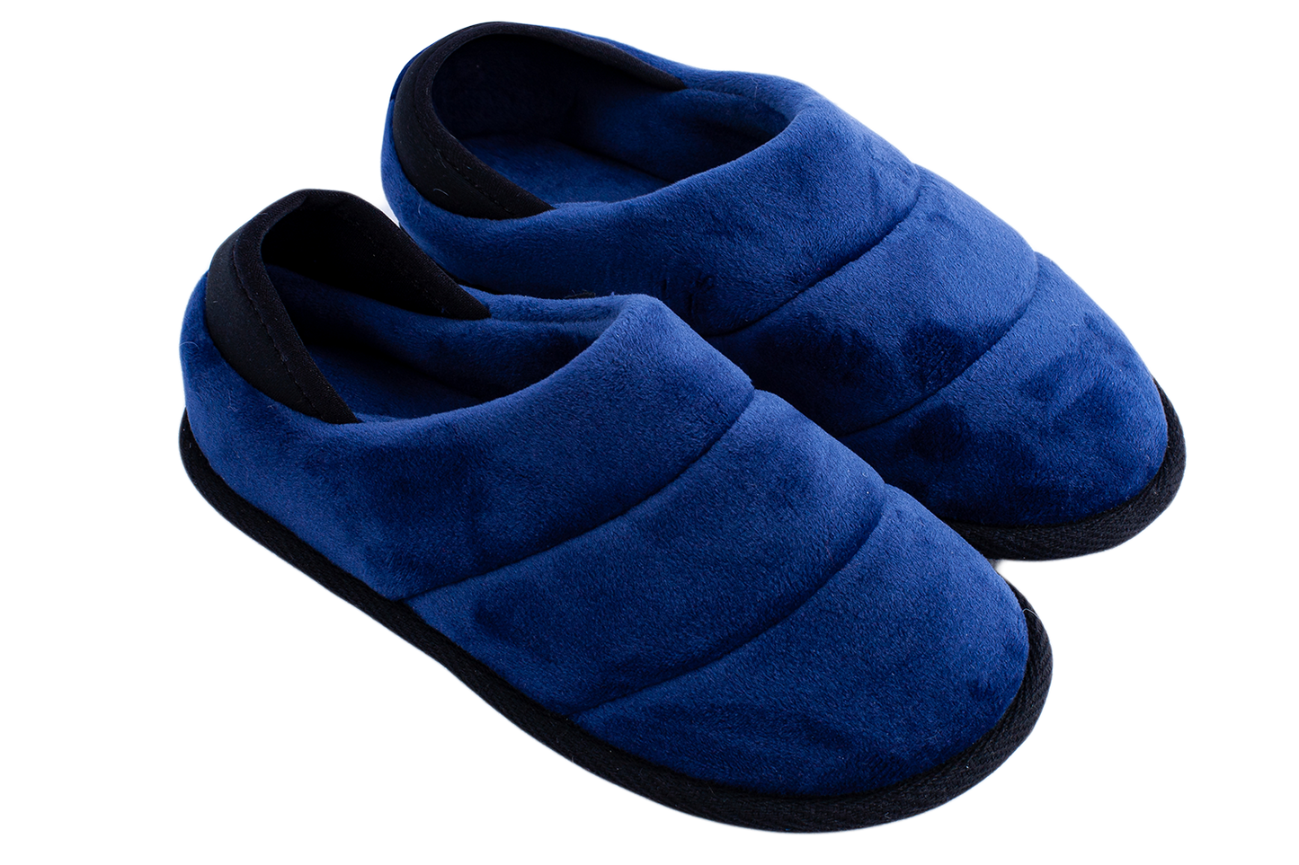 Опаковка: Детски чехли BELSTA от тъмносин велур с затворена пета/Size set: Children's BELSTA Slippers in Dark Blue Velour with Closed Heel