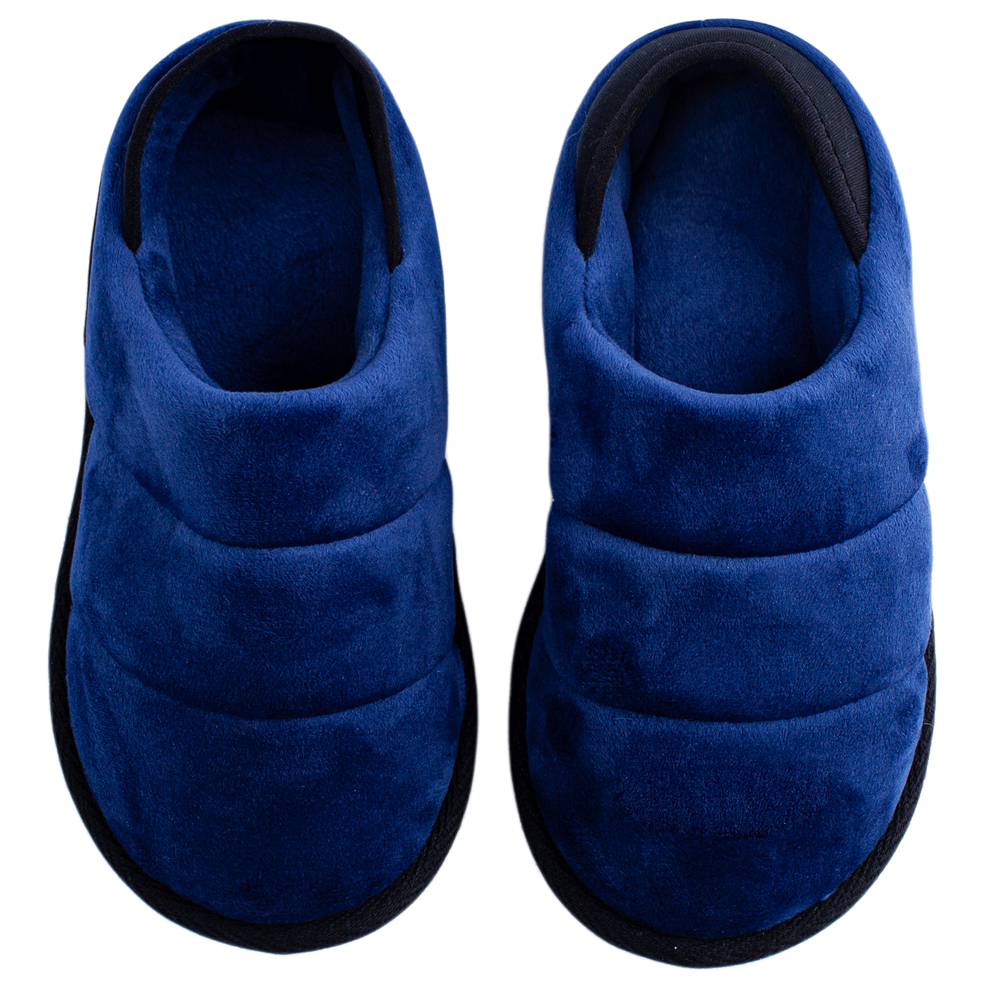 Опаковка: Детски чехли BELSTA от тъмносин велур с затворена пета/Size set: Children's BELSTA Slippers in Dark Blue Velour with Closed Heel