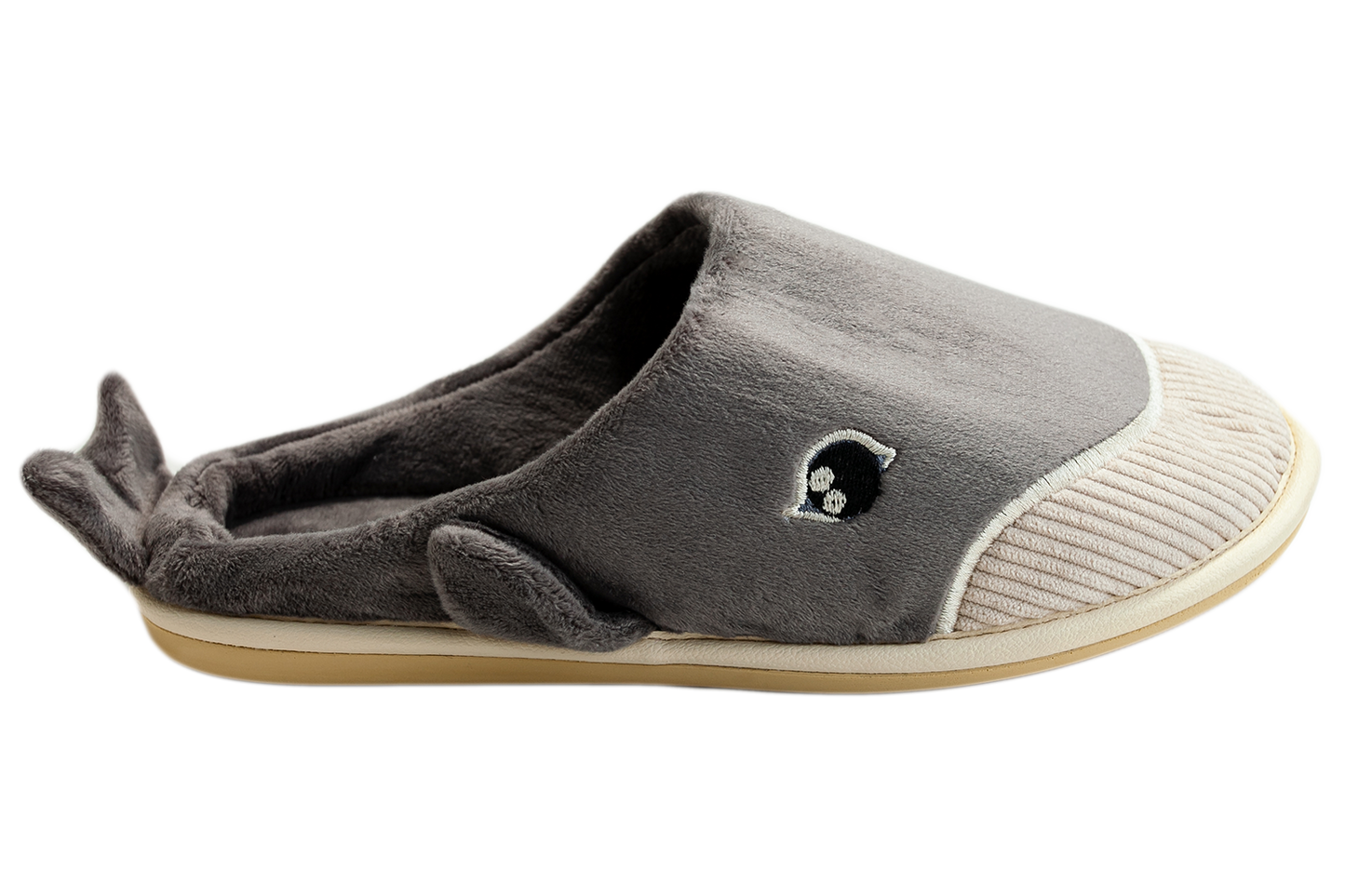 Женски затворени пантофи BELSTA от велур с бродерия и апликация „Кит“/Women’s Closed Velour BELSTA Slippers with Whale Embroidery and Appliqué