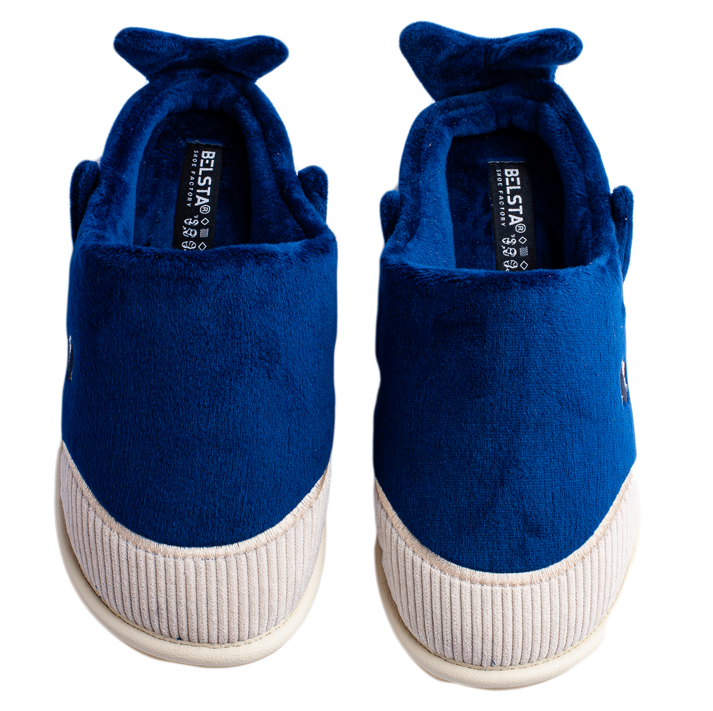Женски затворени пантофи BELSTA от велур с бродерия и апликация „Кит“/Women’s Closed Velour BELSTA Slippers with Whale Embroidery and Appliqué