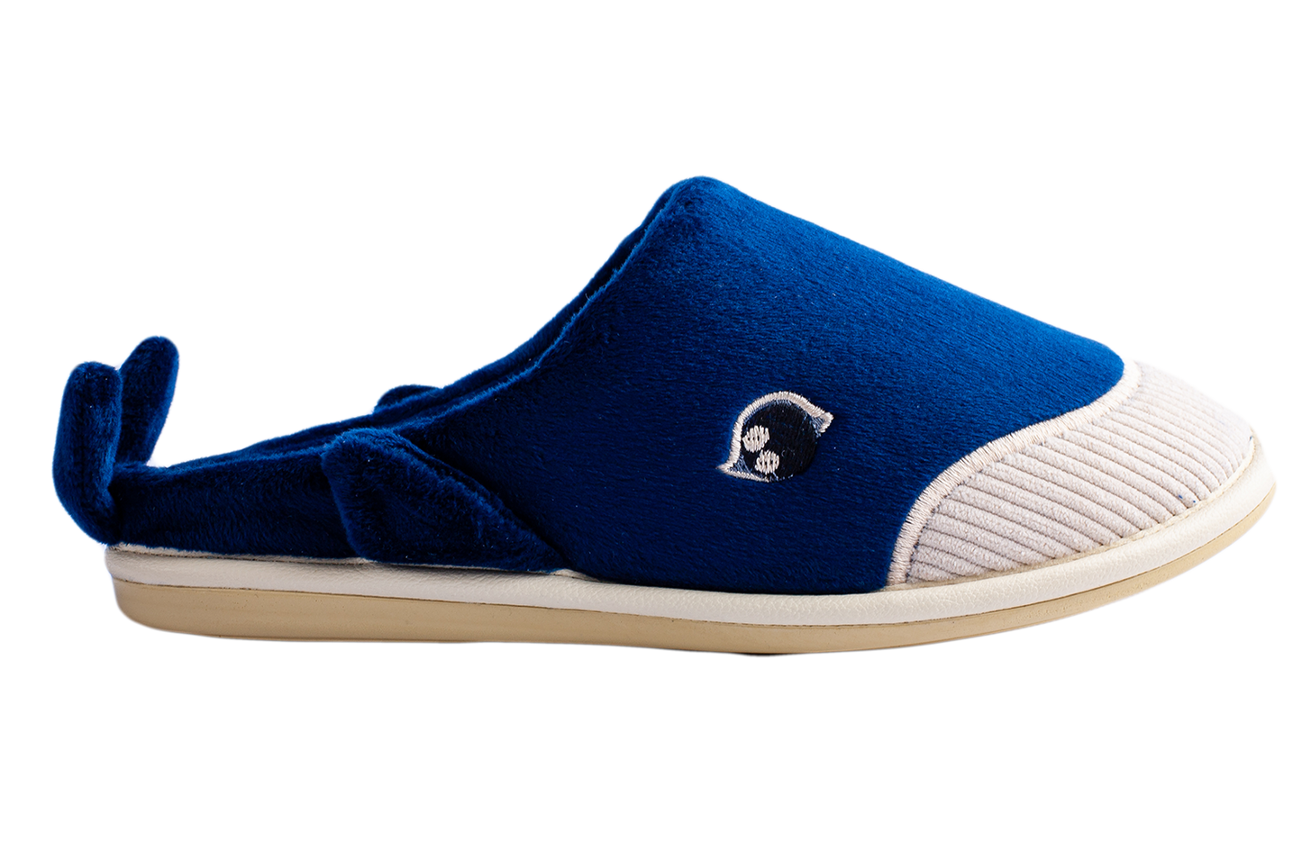 Женски затворени пантофи BELSTA от велур с бродерия и апликация „Кит“/Women’s Closed Velour BELSTA Slippers with Whale Embroidery and Appliqué