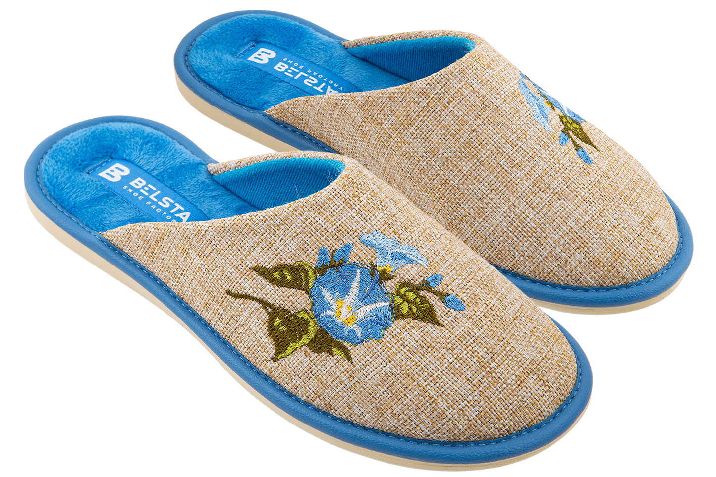 Дамски затворени чехли BELSTA от текстил/Women's Closed Slippers BELSTA from Textile