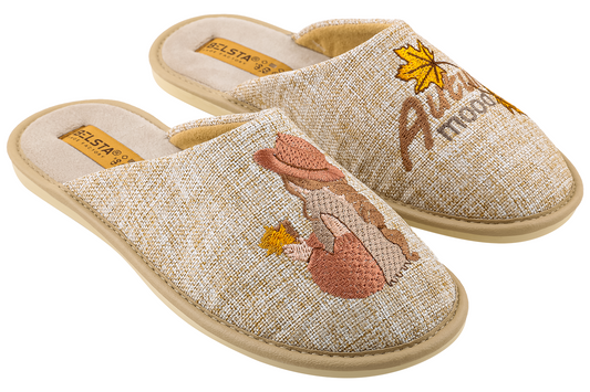 Дамски затворени чехли BELSTA от текстил/Women's Closed Slippers BELSTA from Textile