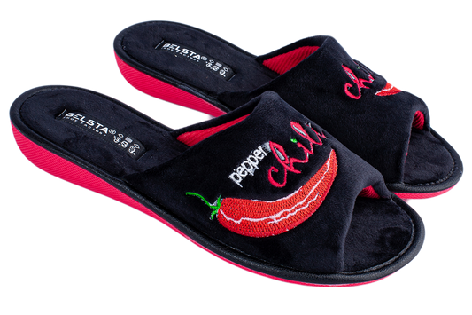 Дамски отворени чехли BELSTA/Women’s Open Velour BELSTA Slippers
