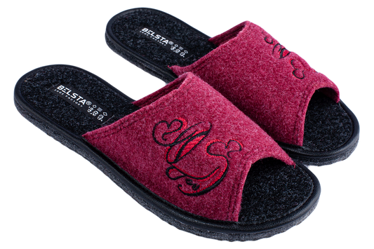 Дамски отворени чехли BELSTA /Women’s Open Italian Felt BELSTA Slippers