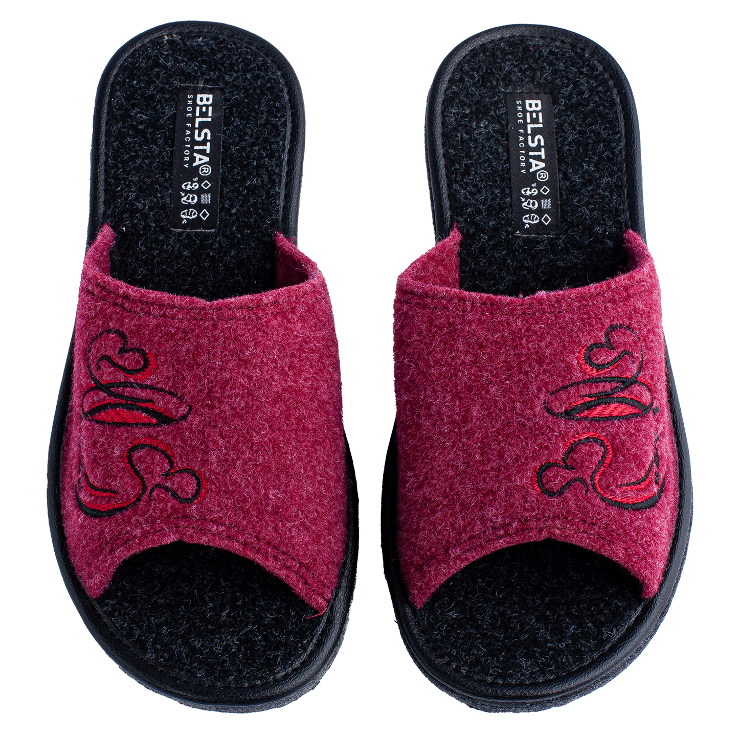 Опаковка: Дамски отворени чехли BELSTA /Size set: Women’s Open Italian Felt BELSTA Slippers