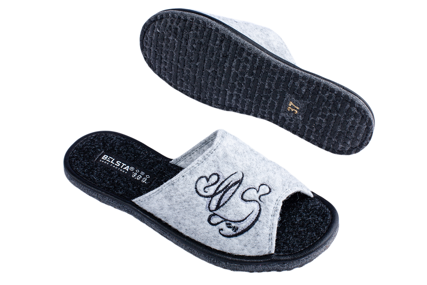Дамски отворени чехли BELSTA /Women’s Open Italian Felt BELSTA Slippers