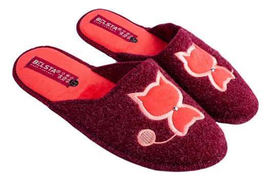 Дамски затворени пантофи BELSTA от италиански филц/Women’s Closed Italian Felt BELSTA Slippers