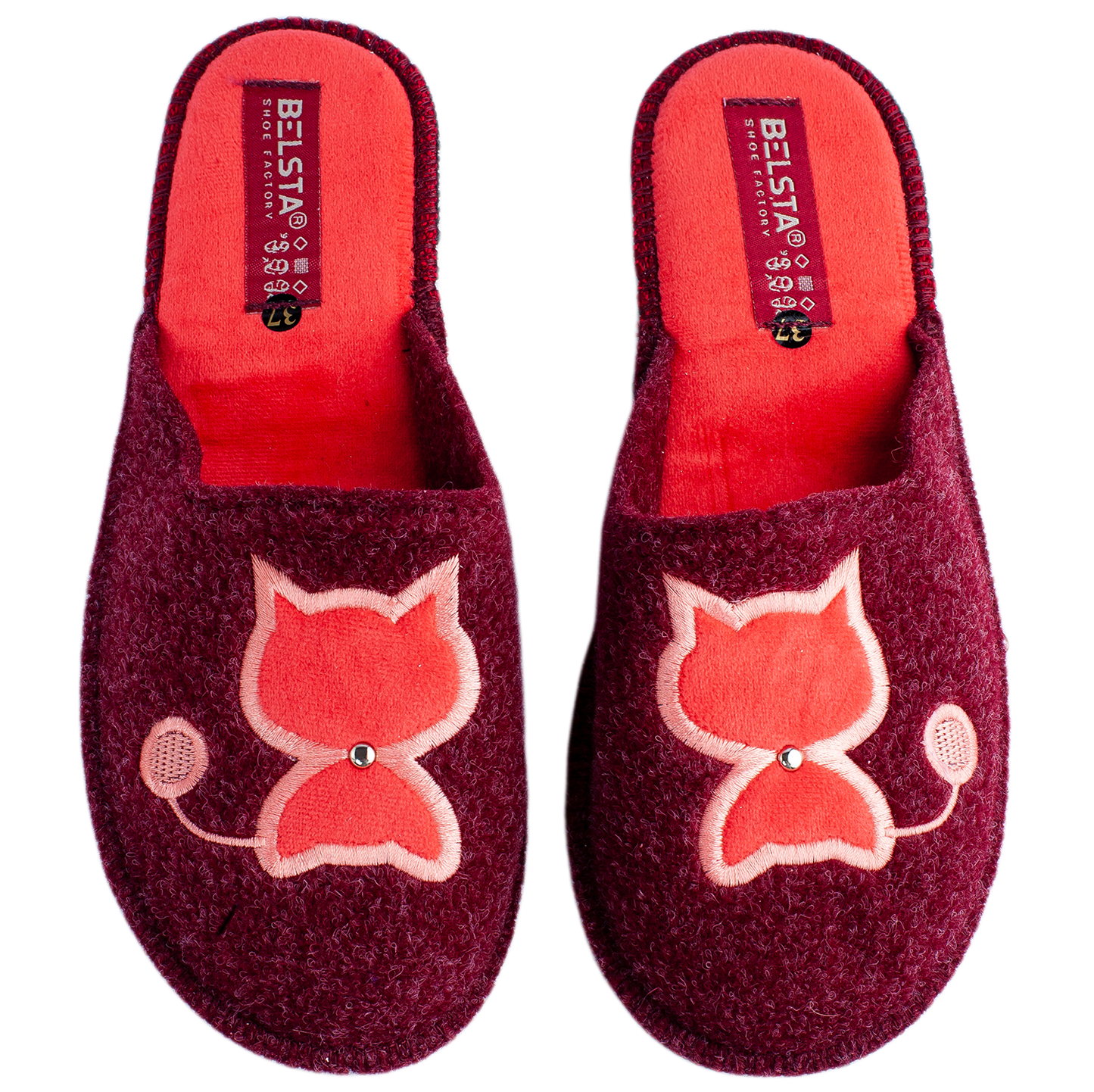 Опаковка: Дамски затворени пантофи BELSTA от италиански филц/Size set: Women’s Closed Italian Felt BELSTA Slippers