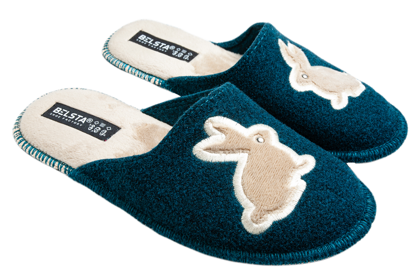 Опаковка: Дамски затворени пантофи BELSTA от италиански филц/Size set: Women’s Closed Italian Felt BELSTA Slippers