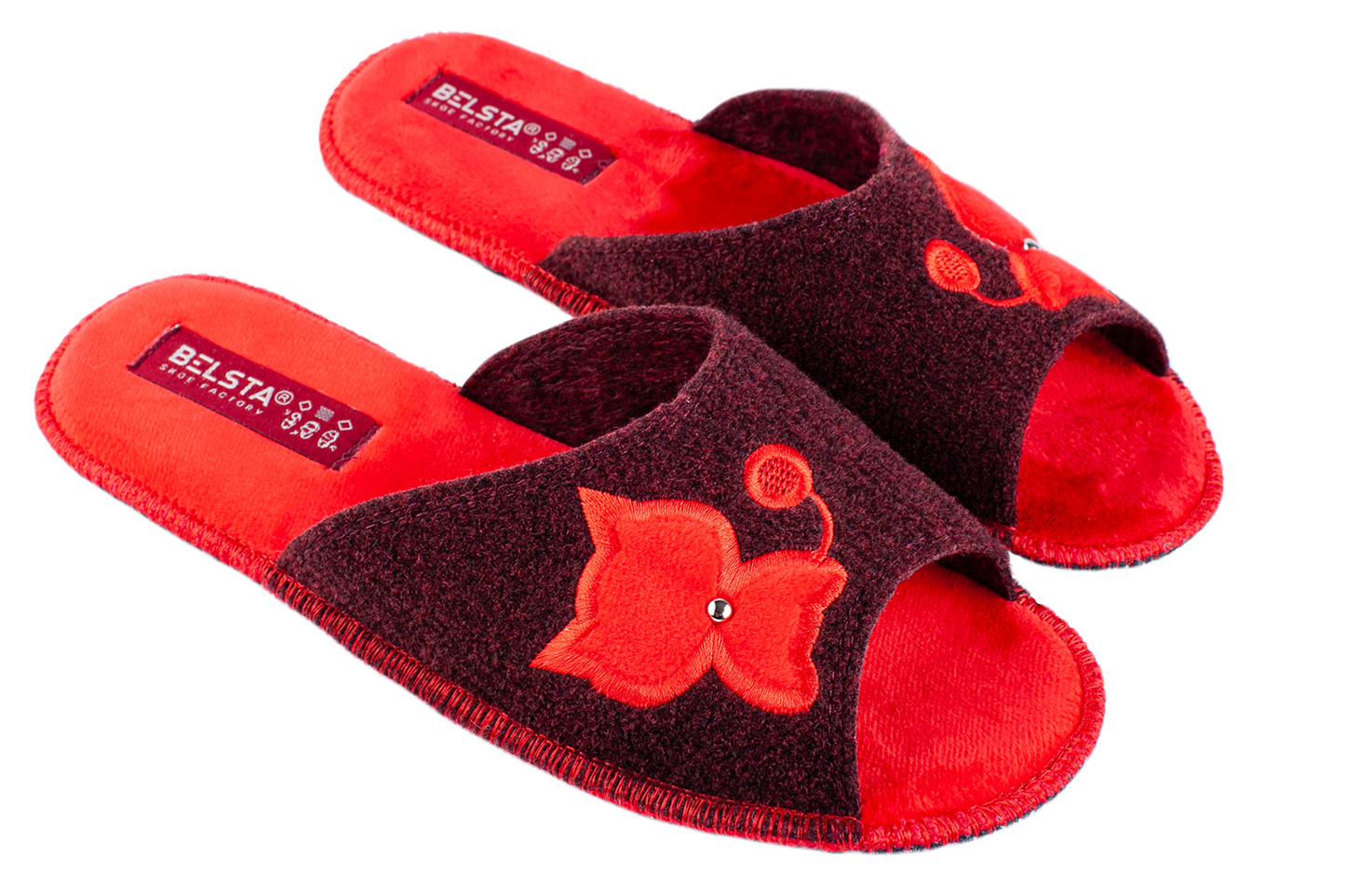 Дамски отворени чехли BELSTA/Women’s Open Italian Felt BELSTA Slippers