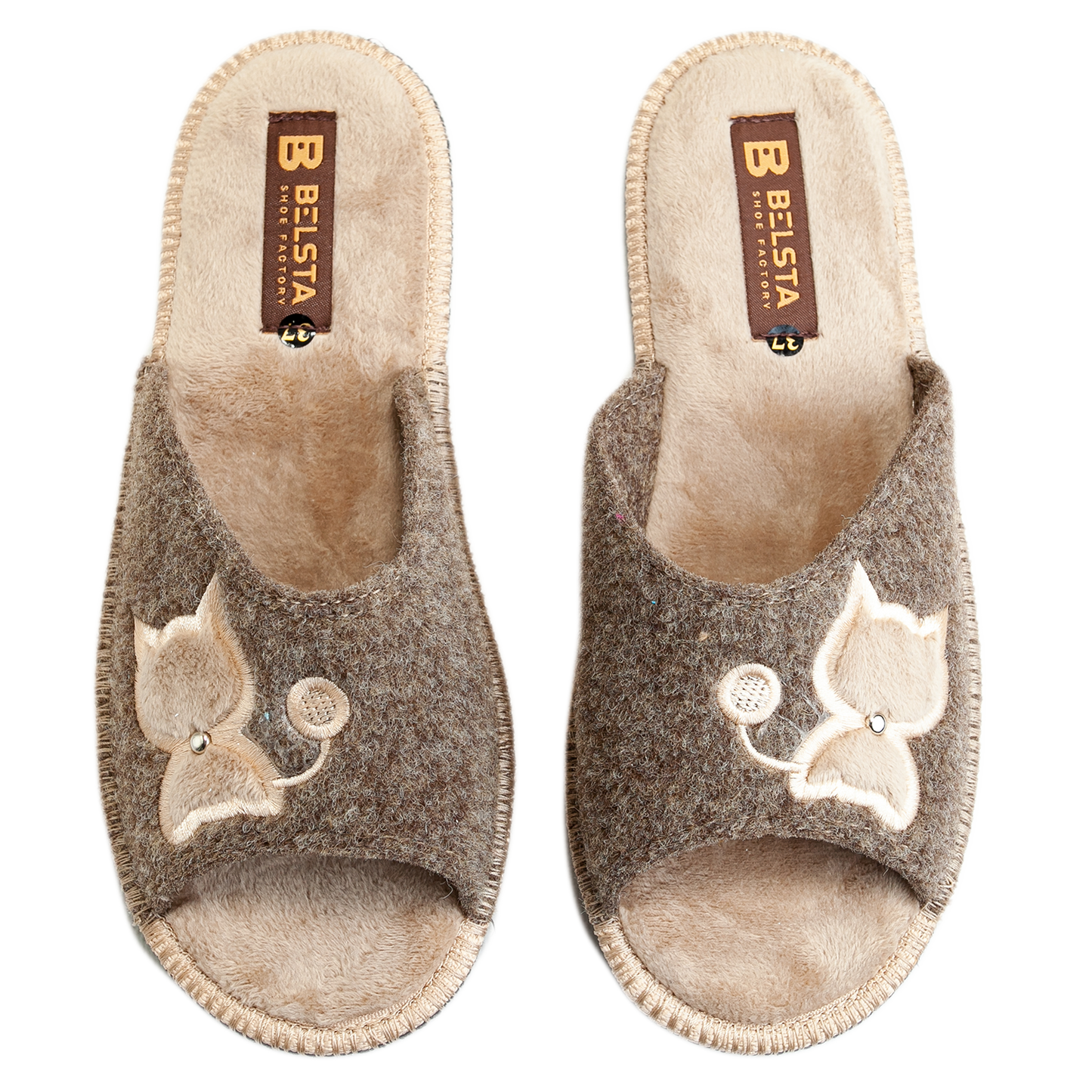 Дамски отворени чехли BELSTA/Women’s Open Italian Felt BELSTA Slippers