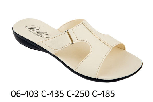 Дамски отворени чехли BELSTA от еко кожа с велкро закопчаване/Women’s Open Slippers BELSTA from Eco-Leather with Velcro Fastening